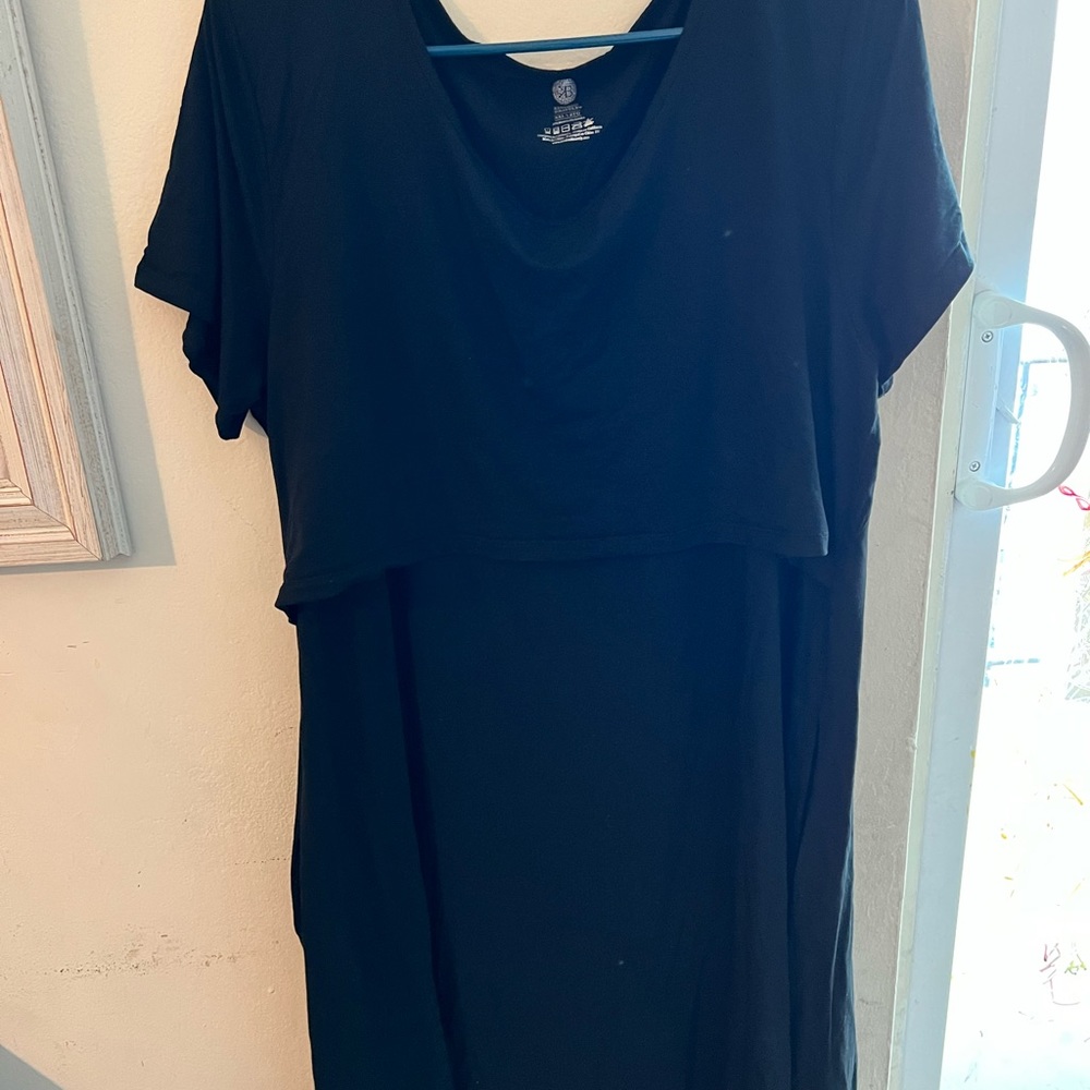 Kindred Bravely Black T-shirt Nursing Dress